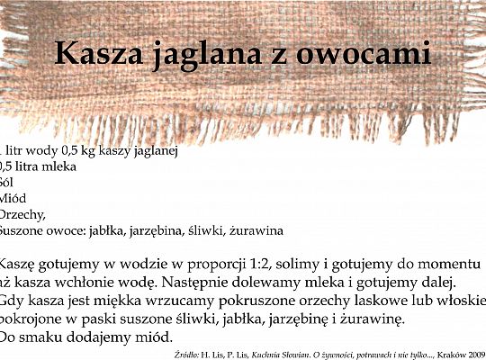 Przepisy na potrawy kuchni Słowian