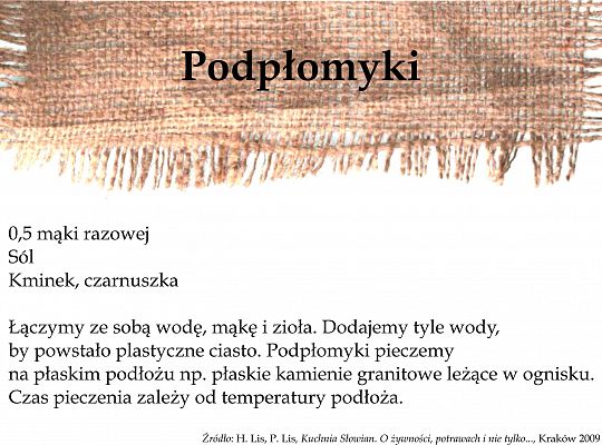 Przepisy na potrawy kuchni Słowian