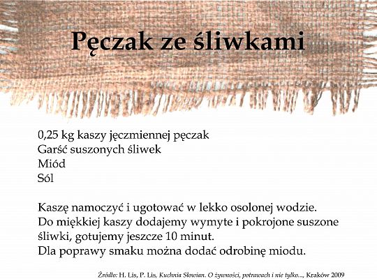 Przepisy na potrawy kuchni Słowian